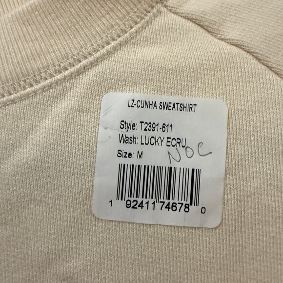 Mother La Paz Cunha Sweatshirt Lucky Ecru White Size M NWT - Picture 6 of 9